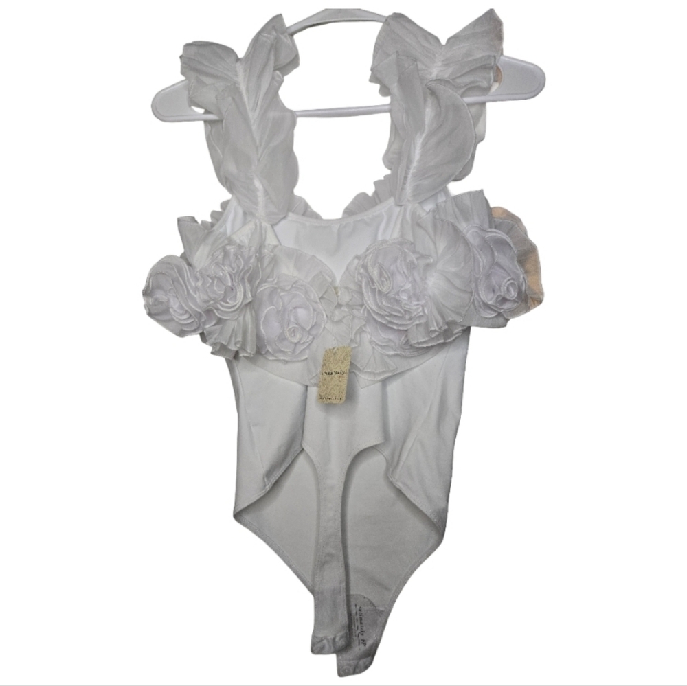 Free People Floral Ruffle Bodysuit - Picture 2 of 4